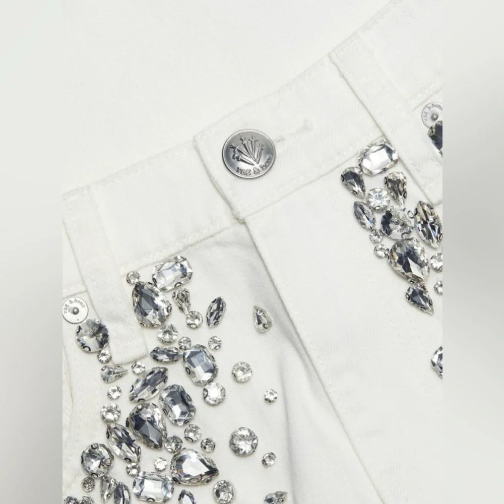 Rag & Bone Andi Embellished Wide-Leg Jeans - Picture 6 of 8